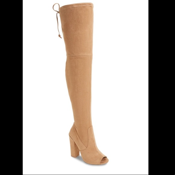 STEVE MADDEN Elliana Over the Knee Open Toe Boots 9 - Picture 1 of 8